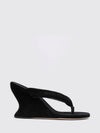 gaeta velvet wedge thong sandals