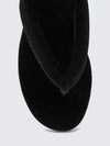 gaeta velvet wedge thong sandals