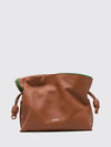 flamenco smooth calfskin clutch with removable shoulder strap
