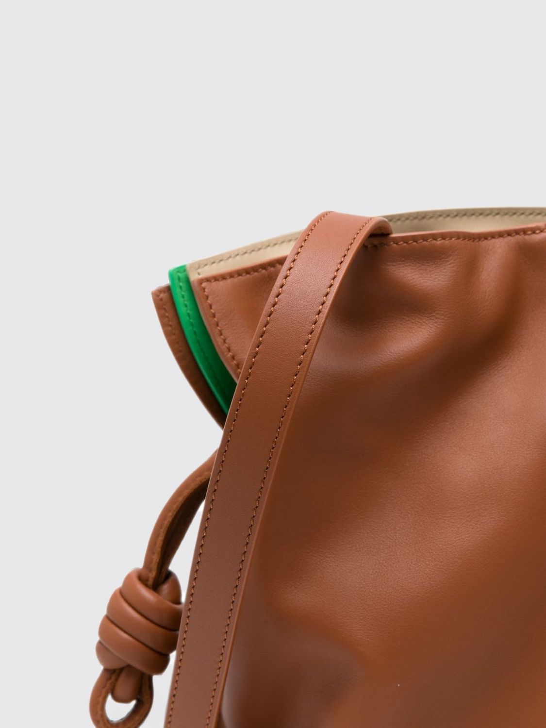 flamenco smooth calfskin clutch with removable shoulder strap