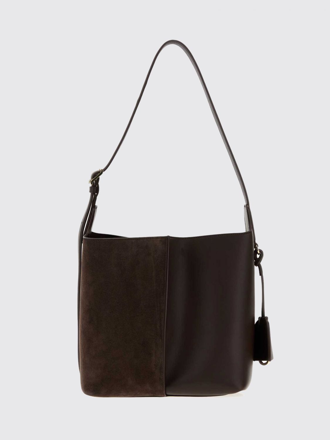 bilbao shoulder bag in smooth and suede calfskin