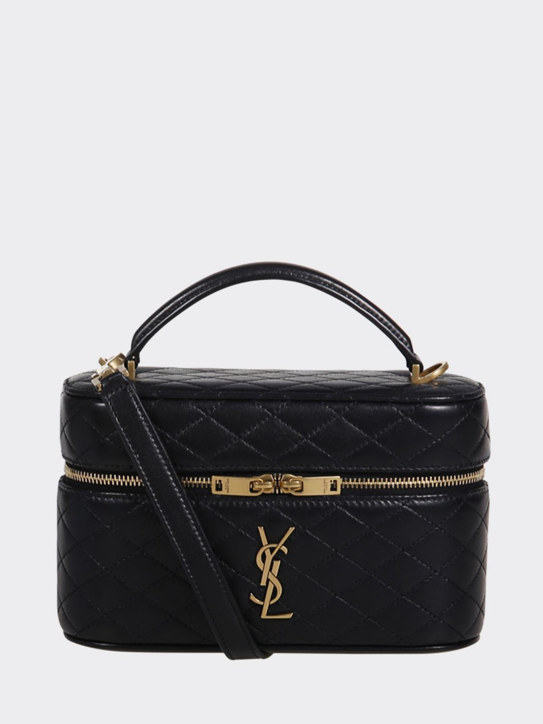 SAINT LAURENT OS gaby vanity quilted lambskin mini bag with ysl monogram