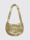 moon 1969 shoulder bag in metal mesh with top handle