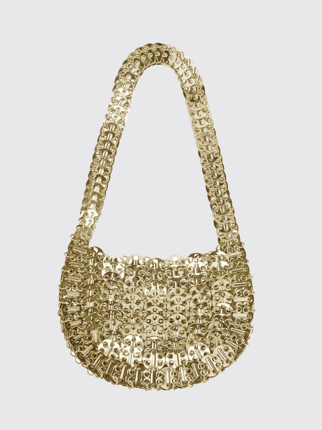 moon 1969 shoulder bag in metal mesh with top handle