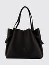 bettina grained leather tote bag with double handle