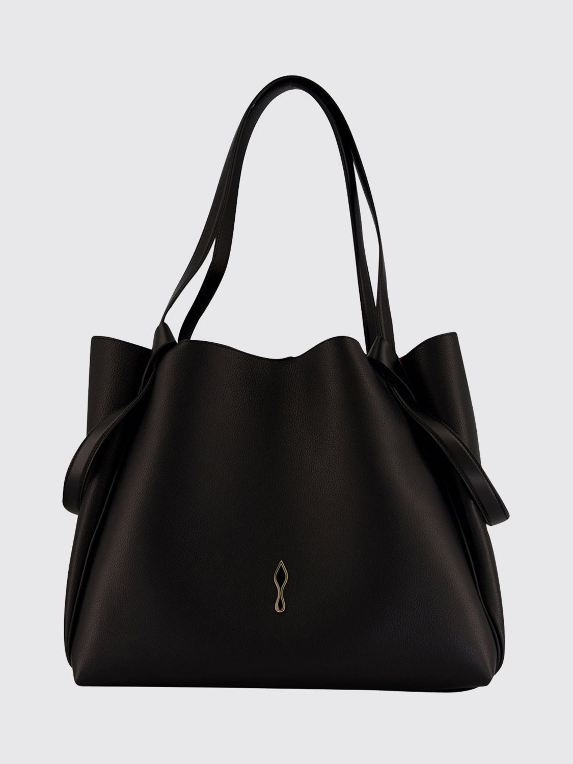 bettina grained leather tote bag with double handle