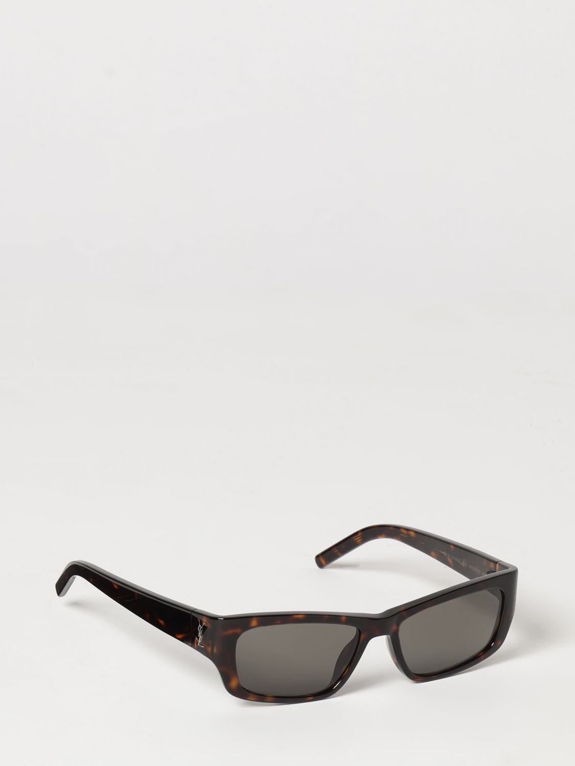 tortoiseshell acetate sunglasses with ysl monogram