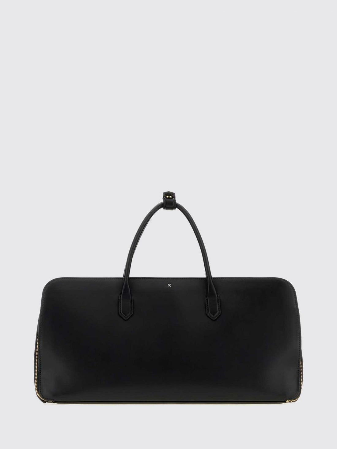 ALAÏA OS delta medium calfskin leather handbag with logo charm