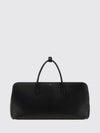 delta medium calfskin leather handbag with logo charm