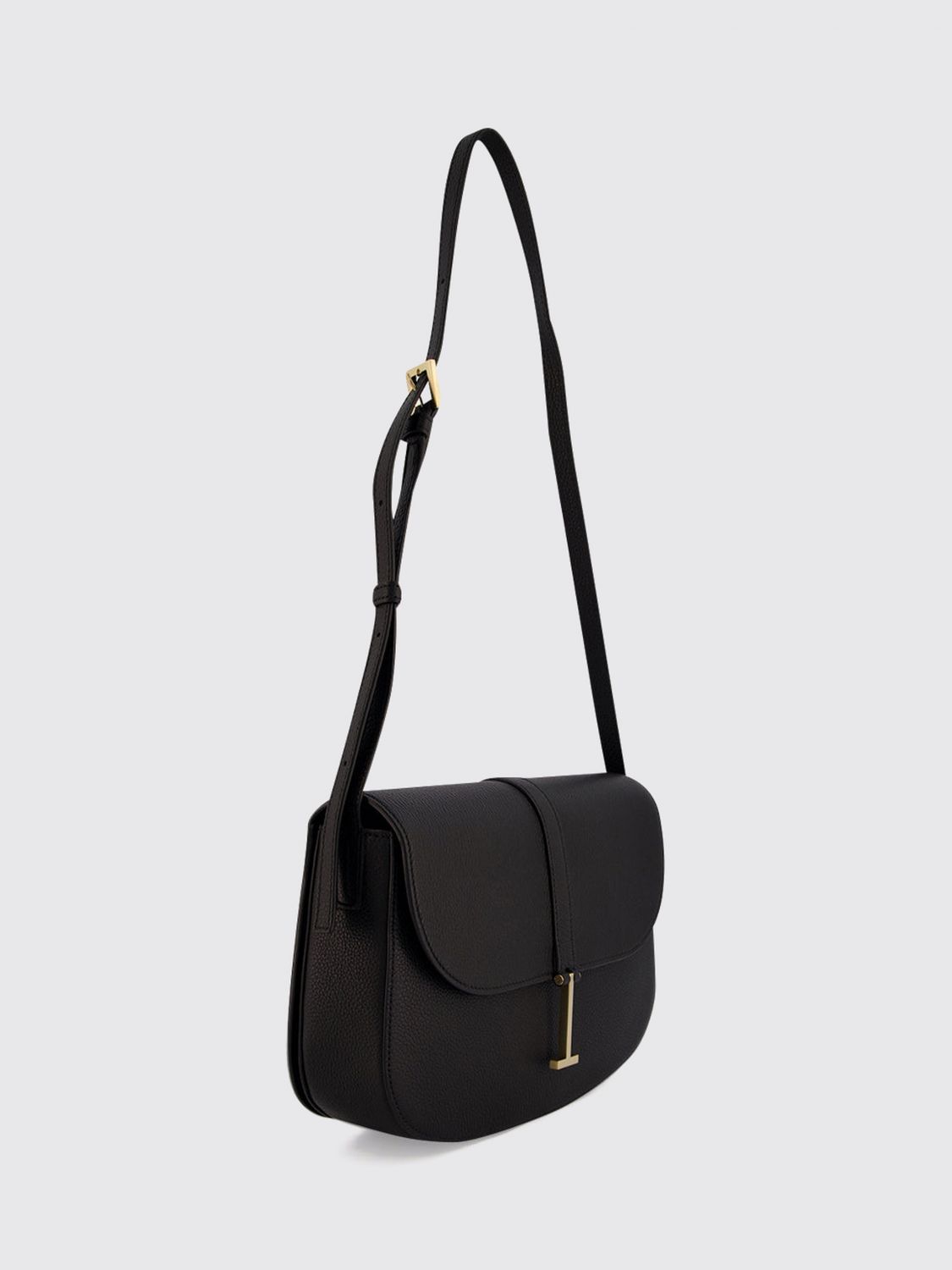 grained calfskin leather crossbody bag with monogram logo