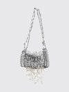 1969 nano metallic mesh mini bag with jewel fringes