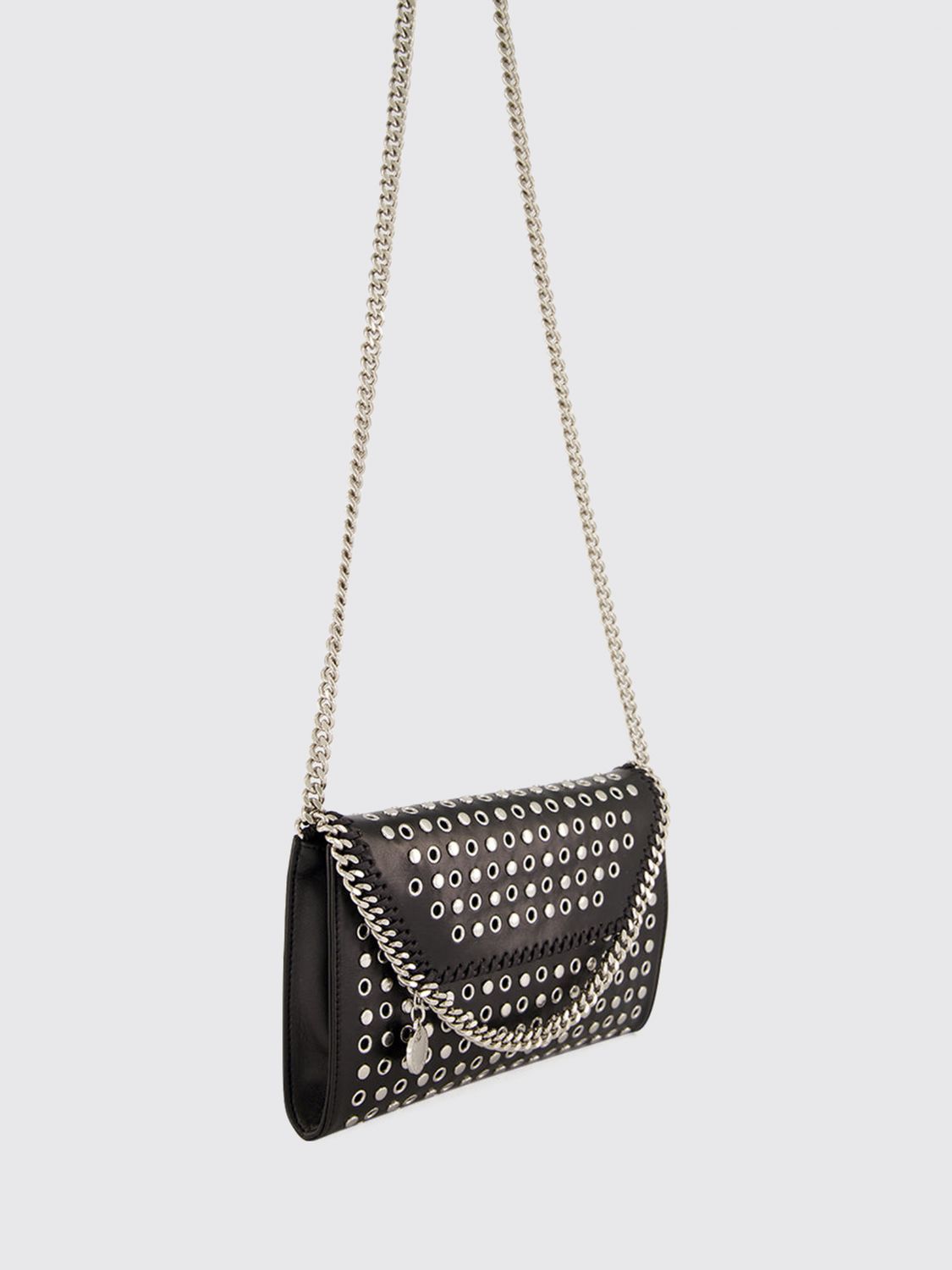 falabella eco alter mat mini crossbody bag with studs