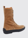 calf-high suede combat boots with t timeless logo and gommino sole
