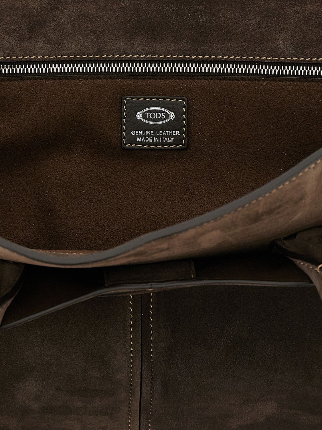 suede shoulder bag with double handle and charm