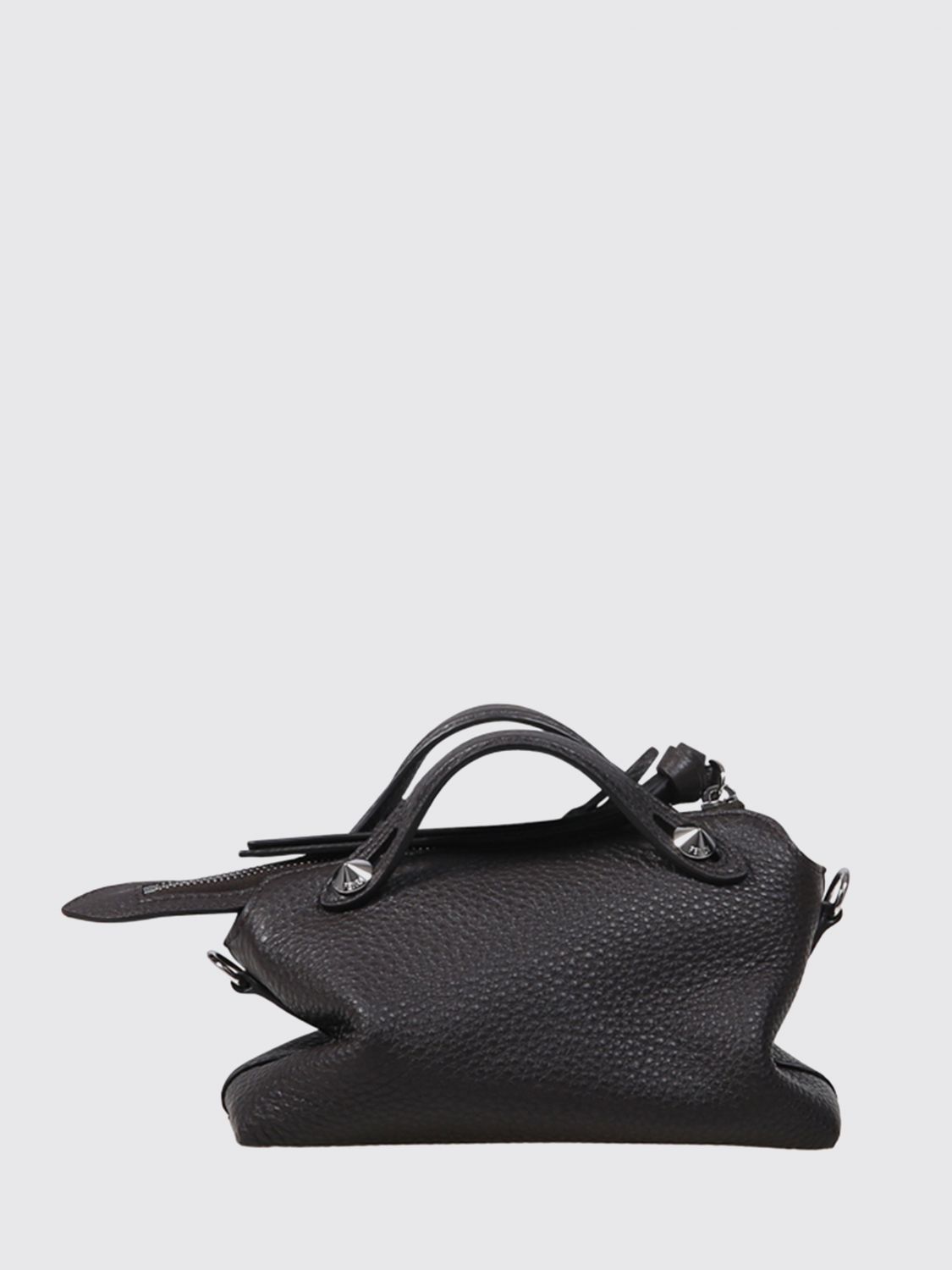 by the way grained calfskin mini bag with removable handles