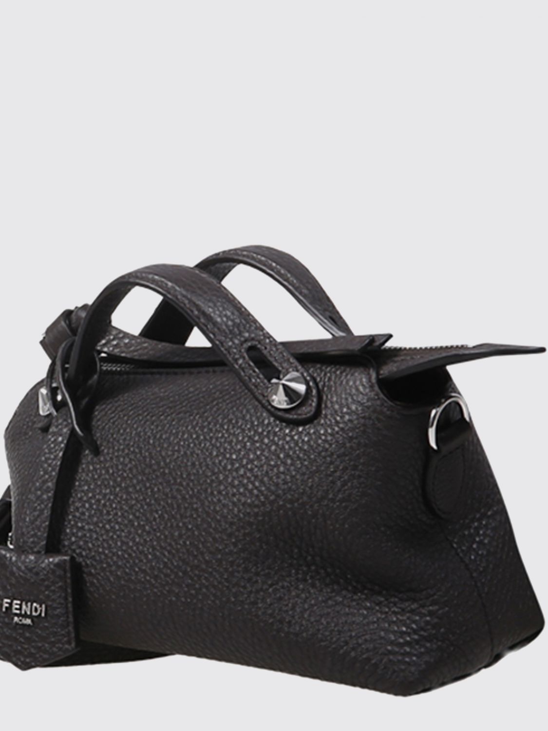 by the way grained calfskin mini bag with removable handles