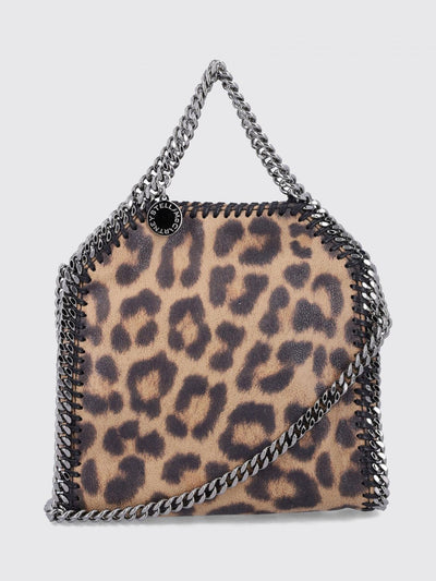 falabella animal-print mini tote bag with chain trim