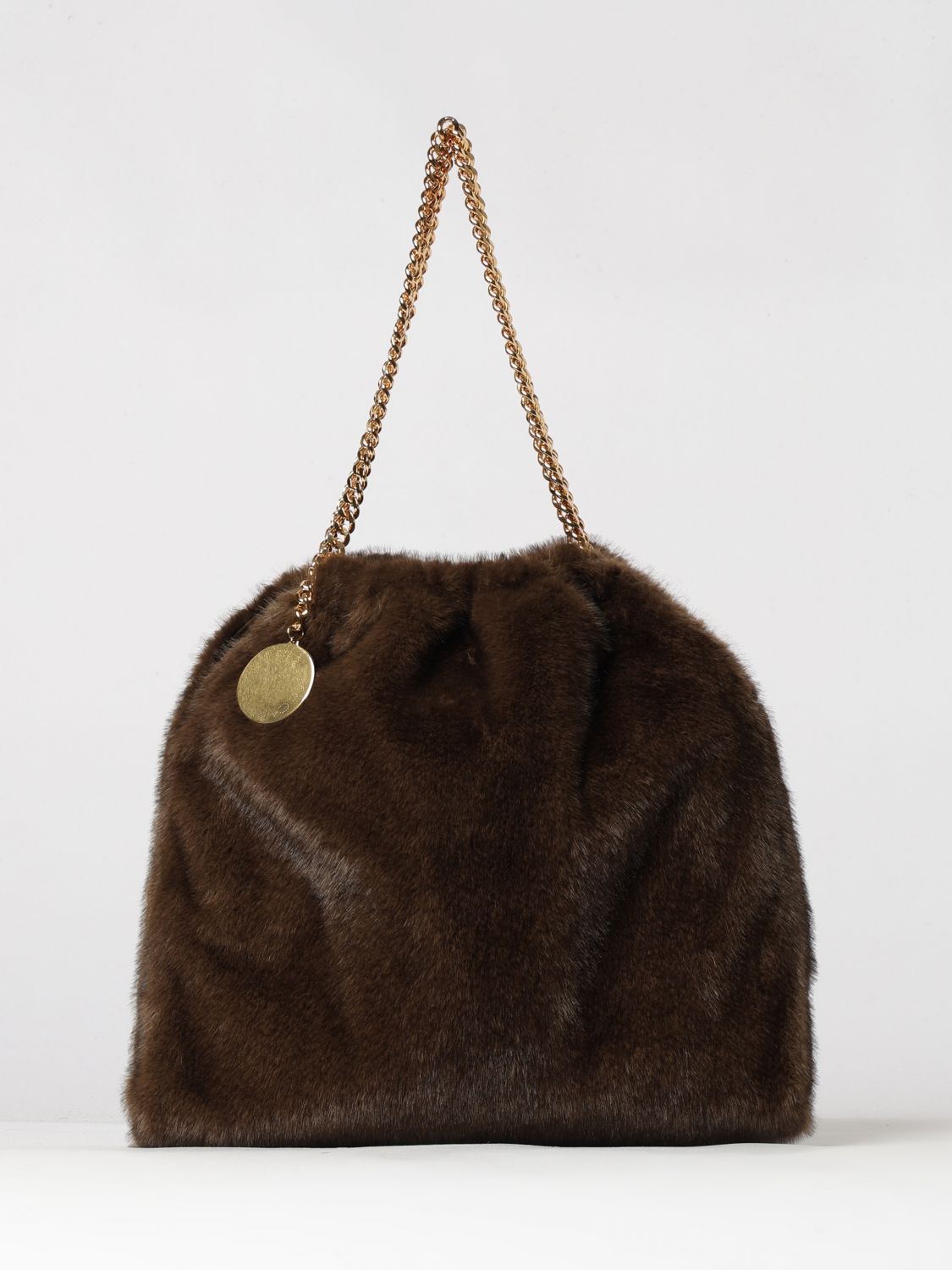 large falabella faux fur shoulder bag