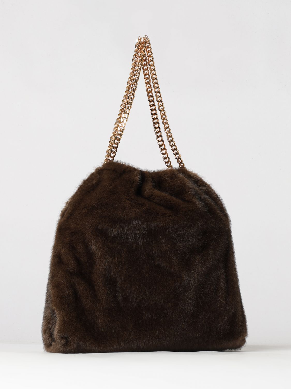 large falabella faux fur shoulder bag