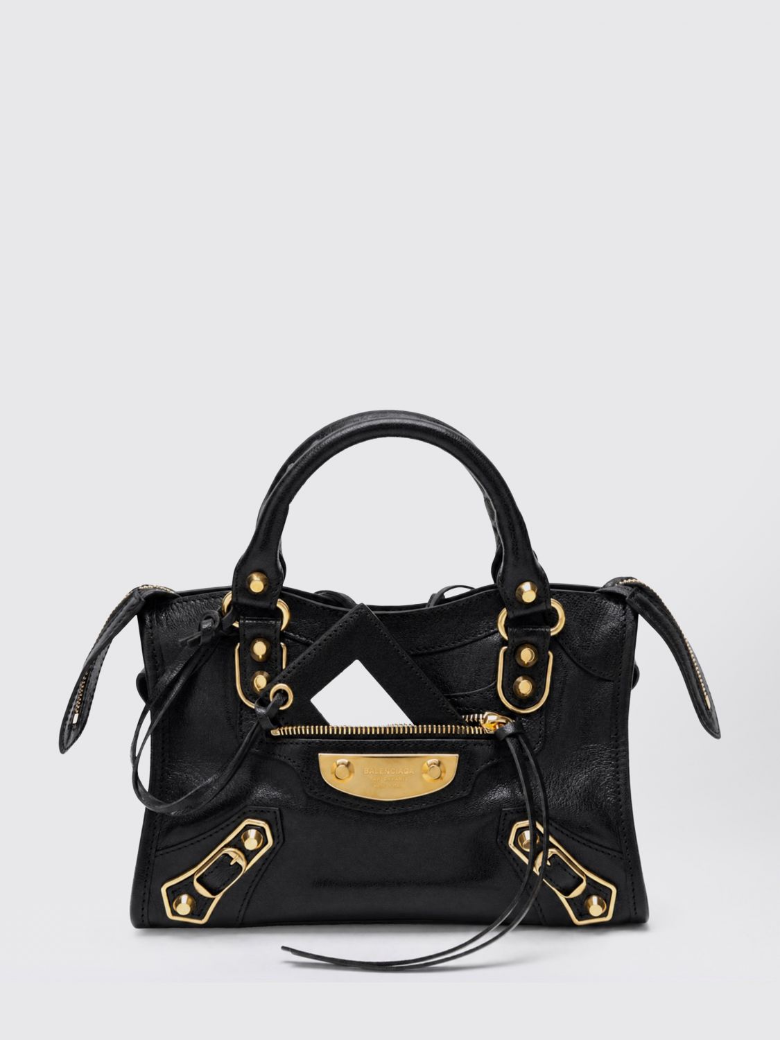le city uptown studded and embroidered leather handbag