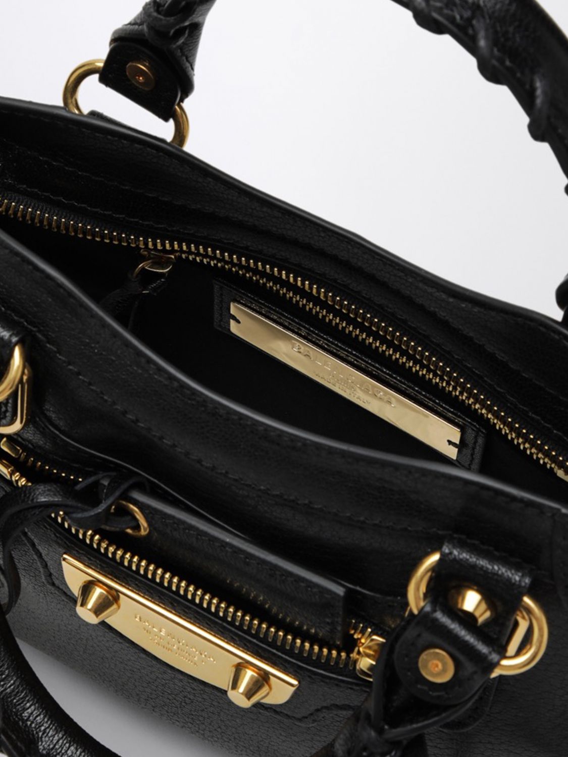 le city uptown studded and embroidered leather handbag