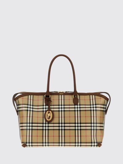 medium vintage check coated cotton tote bag