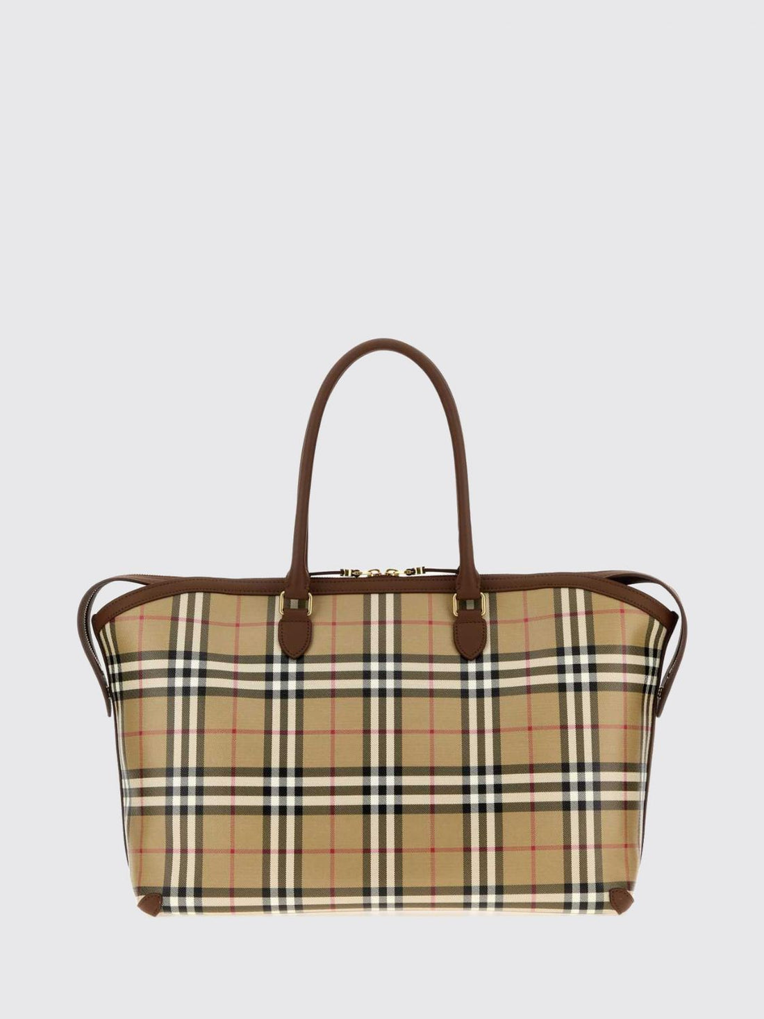 BURBERRY OS medium vintage check coated cotton tote bag