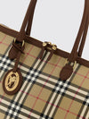 medium vintage check coated cotton tote bag