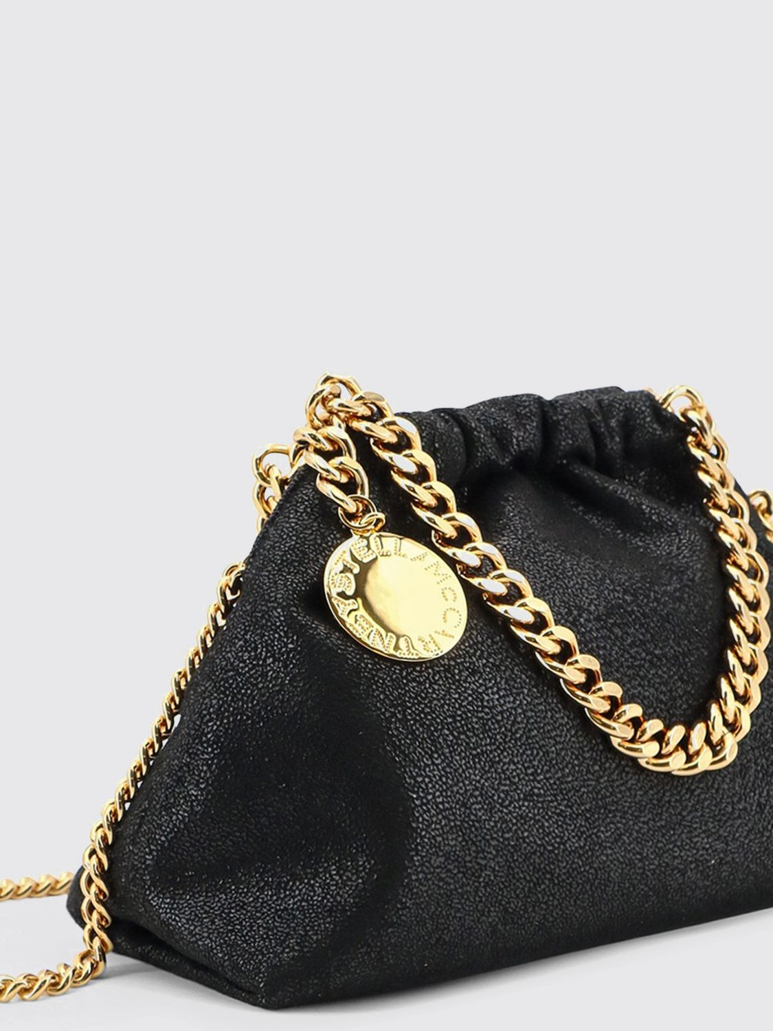 falabella mini handbag in synthetic leather with chain trim