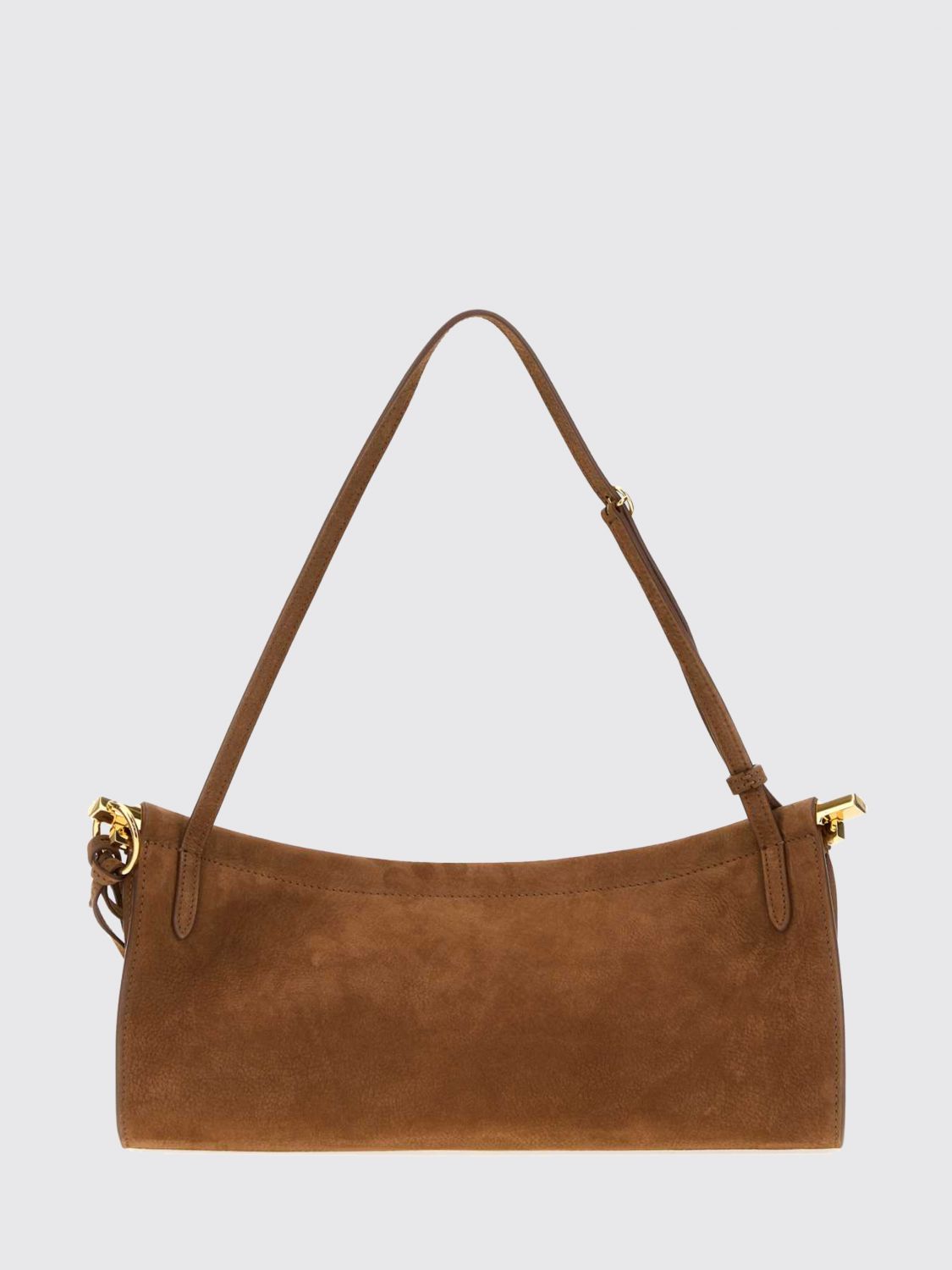 le click east west suede calfskin shoulder bag
