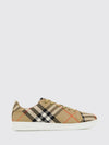 set low-top sneakers in vintage check fabric