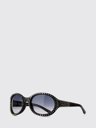 rounded-frame sunglasses in acetate with decorative studs