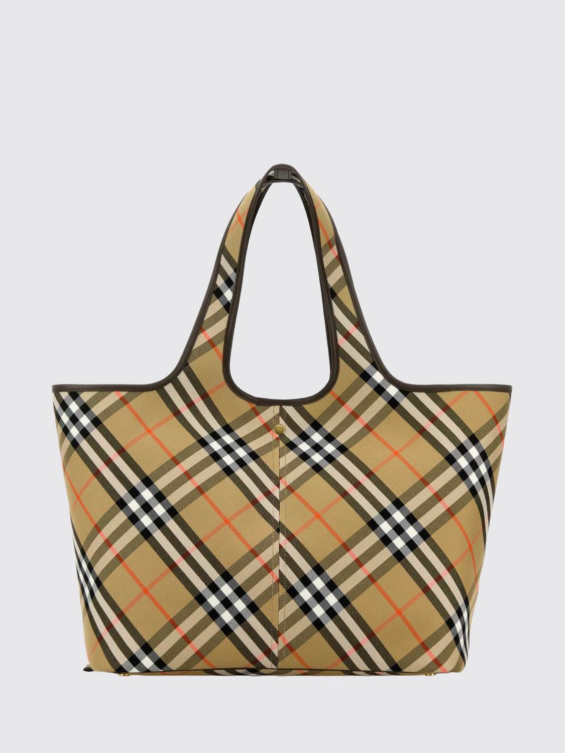 medium tote bag in vintage check cotton with removable pouch