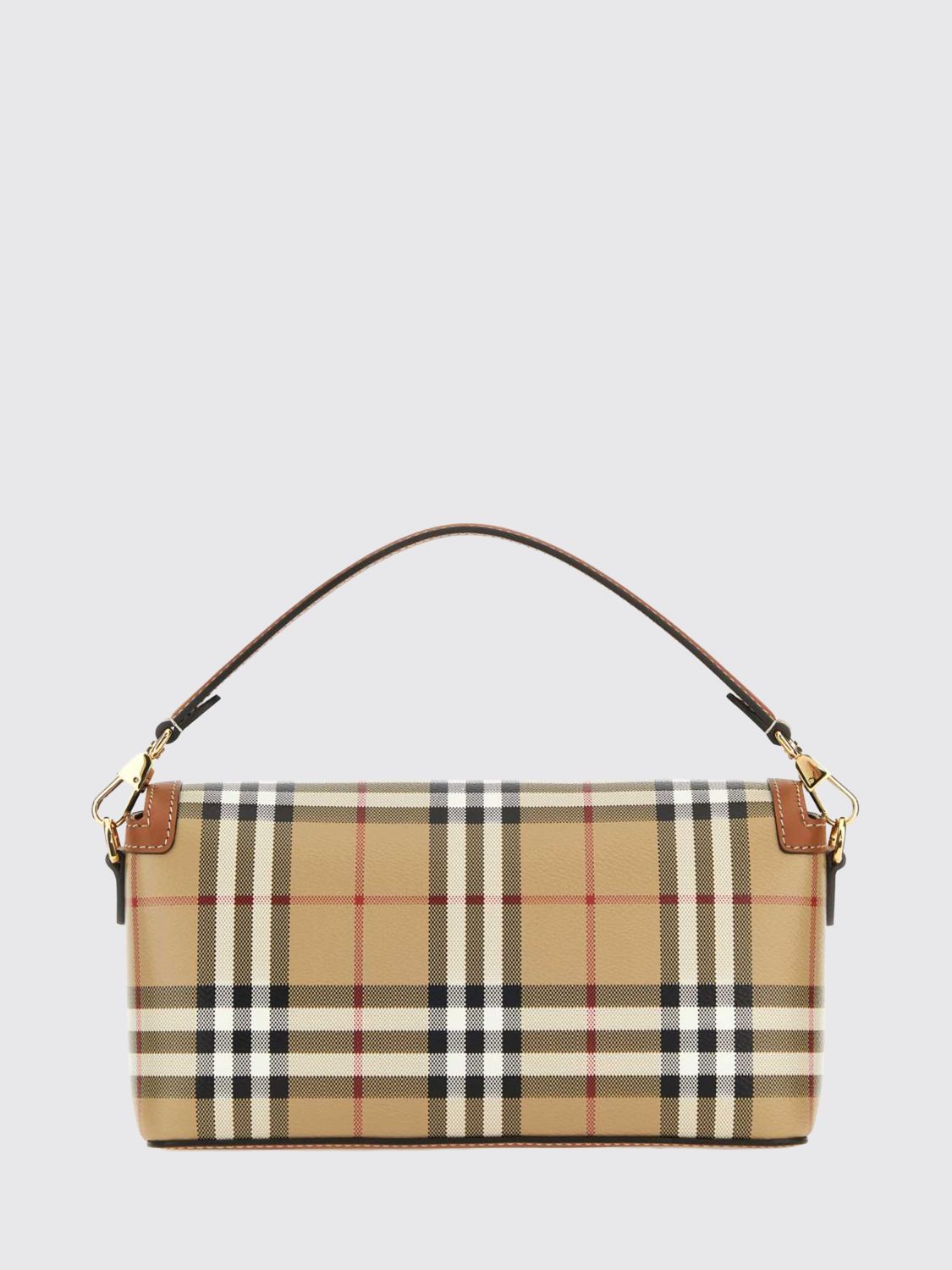 small note handbag in vintage check canvas and leather
