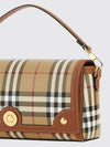 small note handbag in vintage check canvas and leather