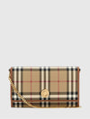 check coated cotton wallet on chain bag