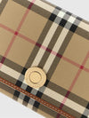 check coated cotton wallet on chain bag