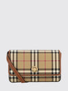 hampshire crossbody bag in vintage check canvas with flap closure