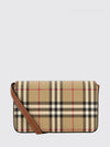 hampshire crossbody bag in vintage check canvas with flap closure