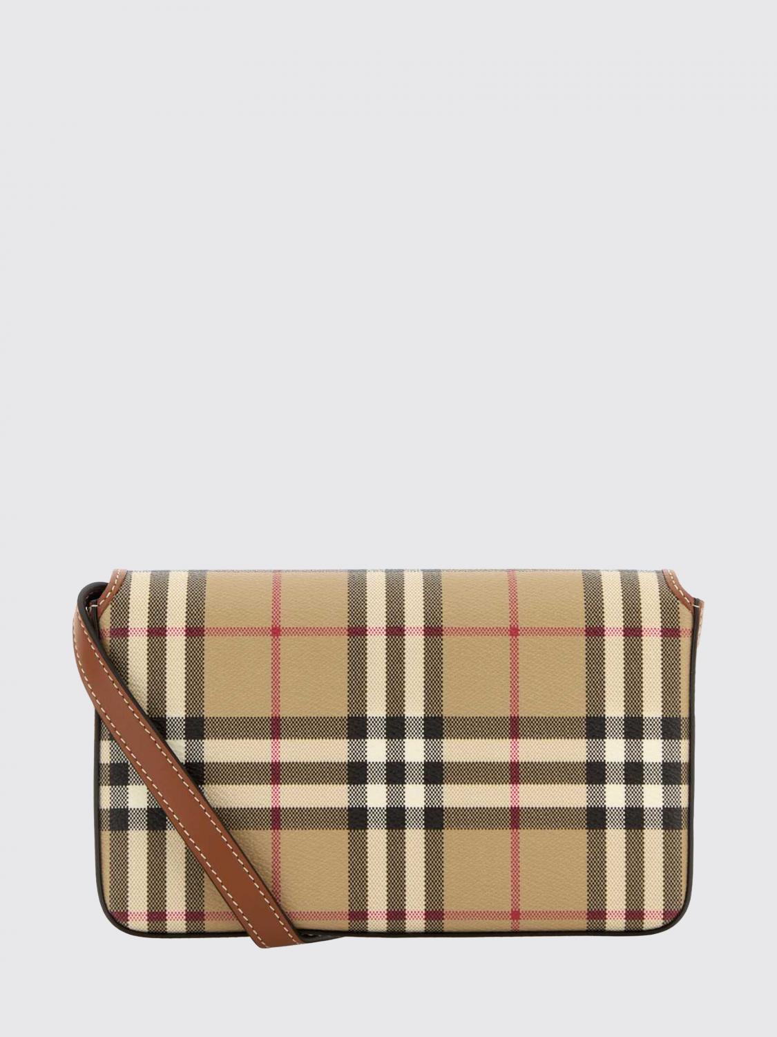 hampshire crossbody bag in vintage check canvas with flap closure