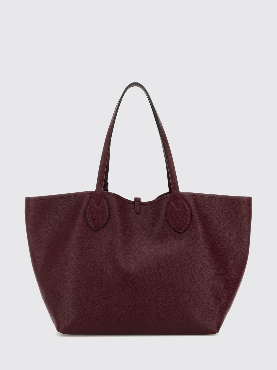 GUCCI OS reversible shoulder bag in grained leather and logo fabric