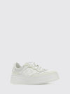 low-top sneakers in leather and gg supreme fabric with platform sole