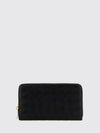 intrecciato leather continental zip-around wallet