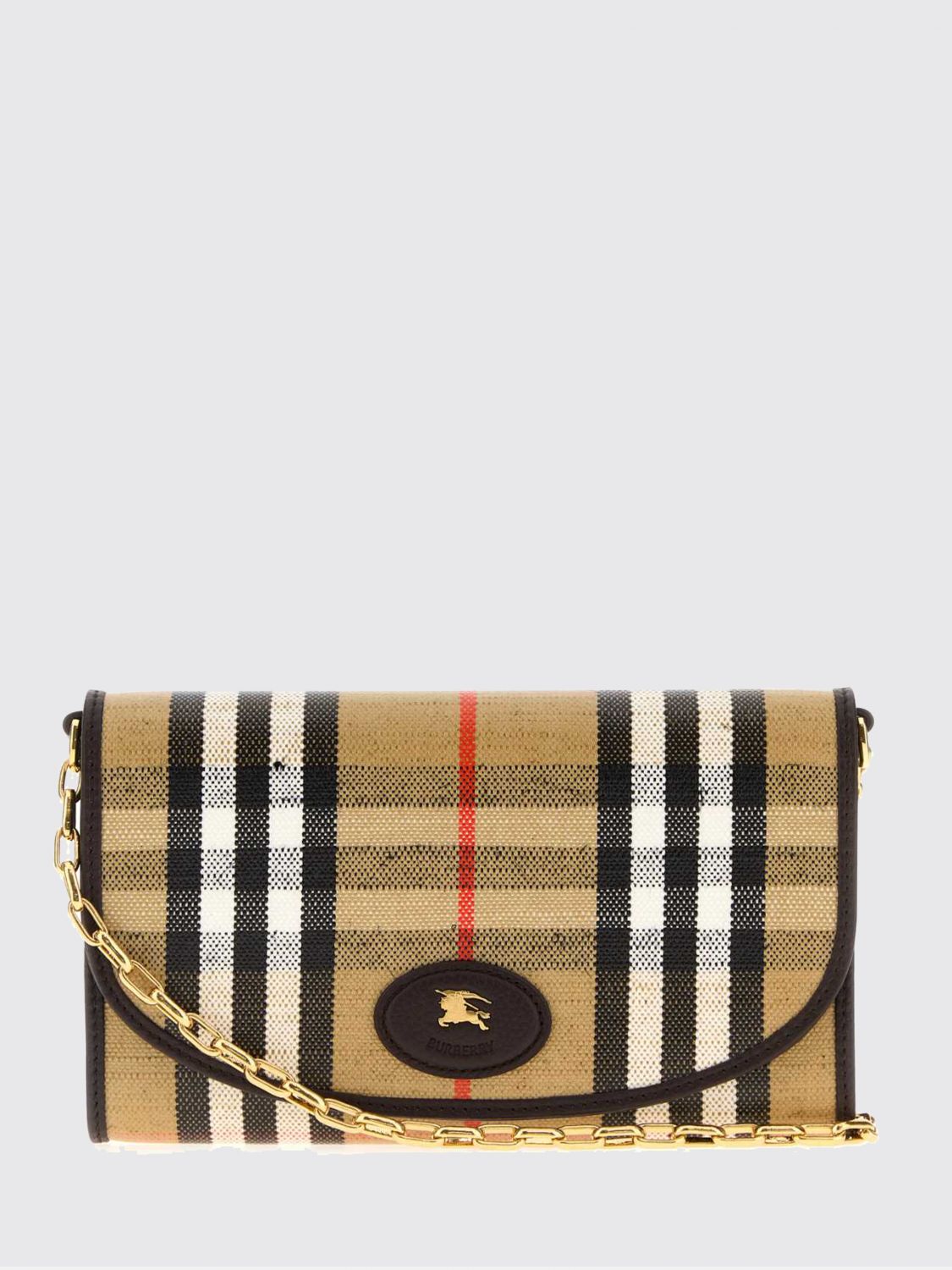 highlands mini crossbody bag in check canvas with ekd logo