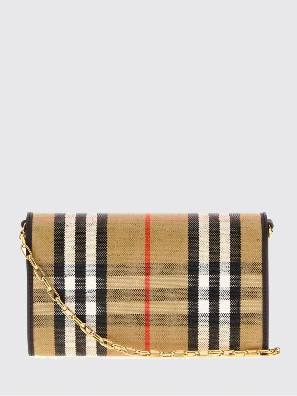 highlands mini crossbody bag in check canvas with ekd logo