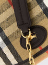 highlands mini crossbody bag in check canvas with ekd logo