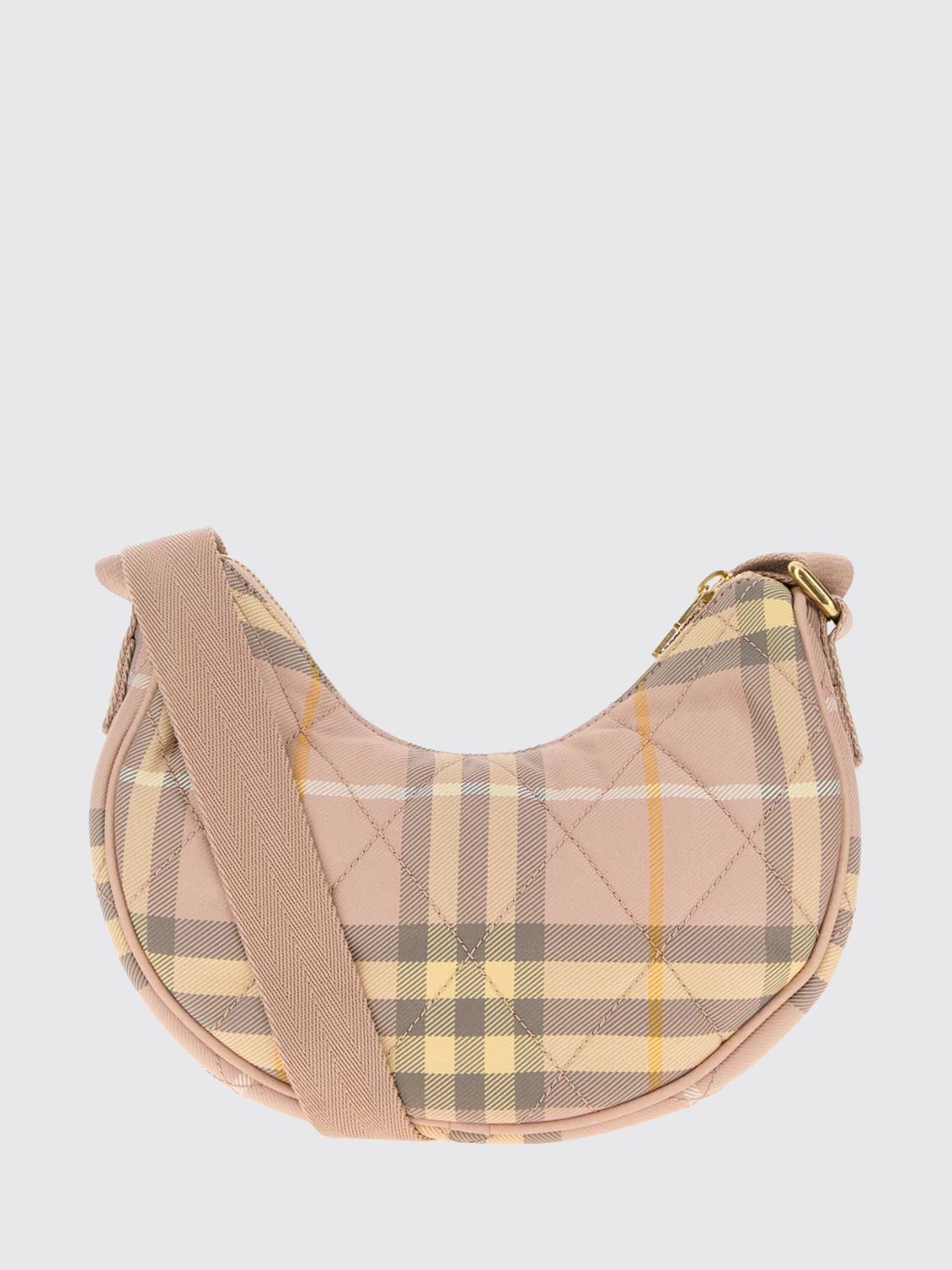 horseshoe crossbody bag in quilted twill with vintage check pattern