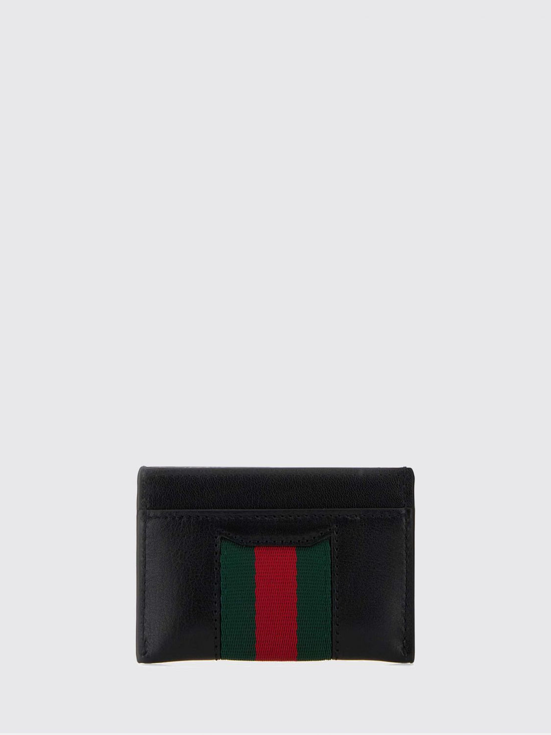 GUCCI OS smooth leather card holder with horsebit detail and gold-tone hardware