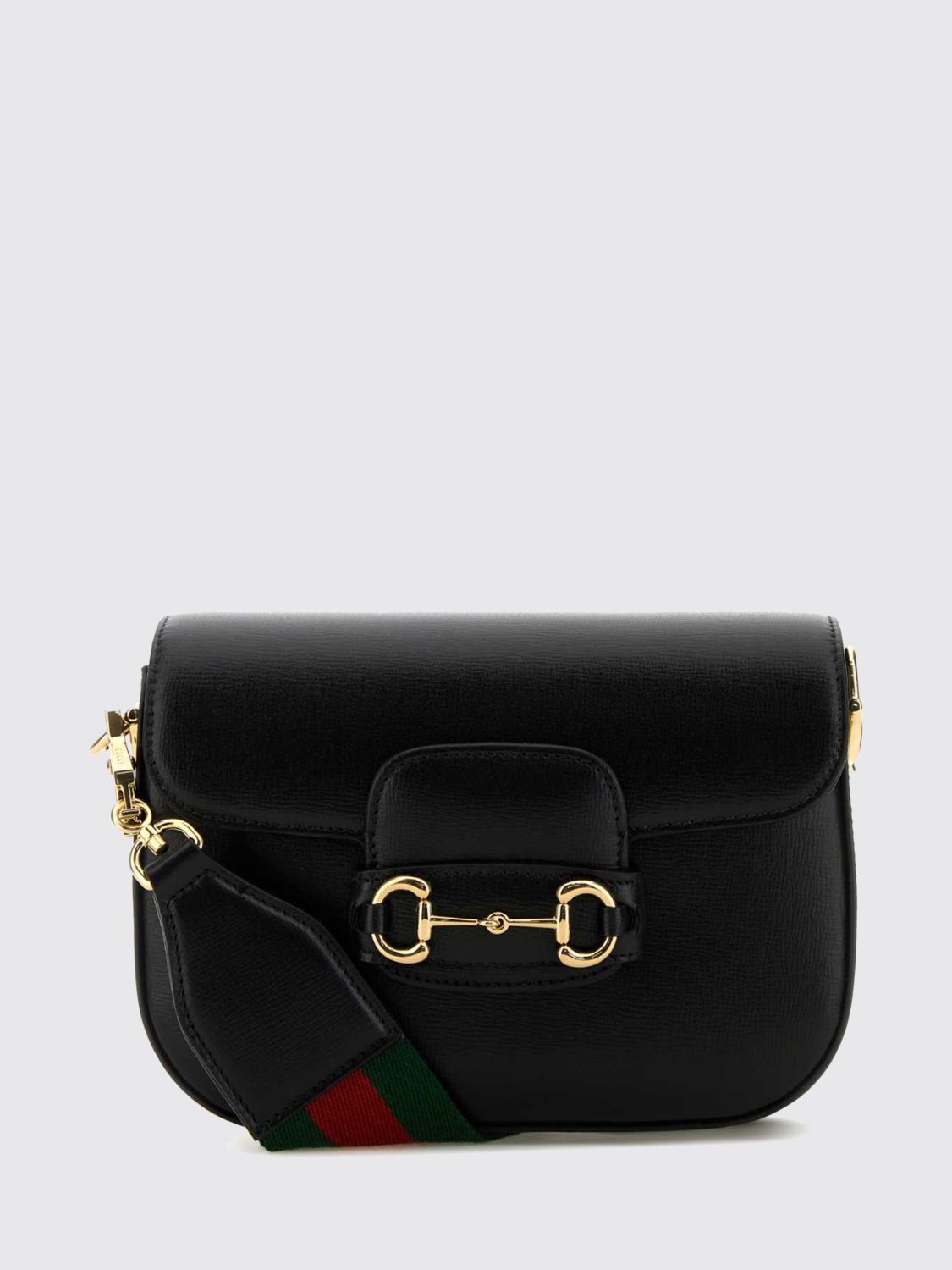 horsebit 1955 mini leather shoulder bag with removable strap