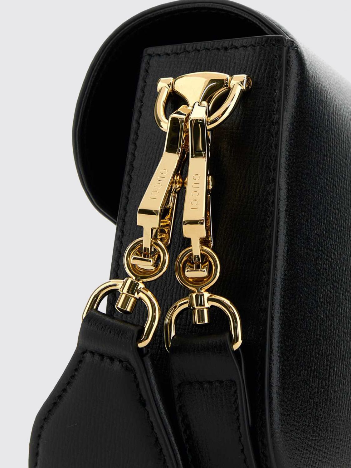 horsebit 1955 mini leather shoulder bag with removable strap